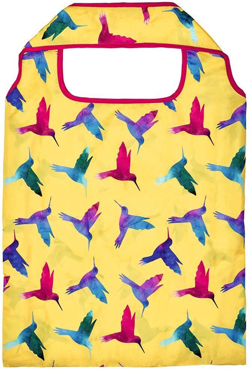 Shopper opvouwbaar birds PET - 40x66cm