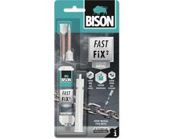 Bison Fast Fix² Vloeibaar metaal 10 g, 2-componentenlijm, metaal, reaparetie, vulcapaciteit tot 5mm