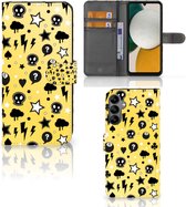 Téléphone Portable Couverture Standing pour Samsung Galaxy A34 Coque Punk Jaune