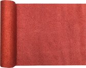 Santex Glitter Tafelloper op rol - rood - 28 x 300 cm - polyester