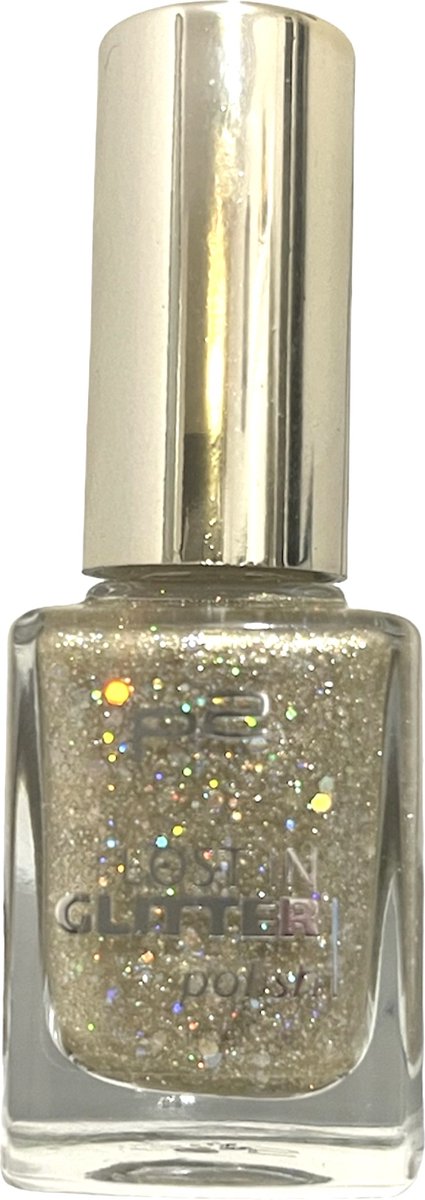 P2 Cosmetics EU Lost In Glitter Nagellak 020 Get Gorgeous! 11mk Goud-glitter