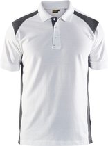 Blaklader Poloshirt piqué 3324-1050 - Wit/Donkergrijs - XL