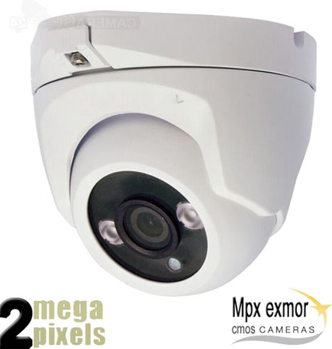 Beveiligingscamera - Full HD - 4 in 1 Camera - 20m Nachtzicht - 2.8mm Lens - CVI, TVI, AHD, Analoog - Binnen & Buiten Camera