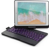 iPadspullekes - Apple iPad Air 2 Toetsenbord Hoes - Bluetooth Keyboard Case - Toetsenbord Verlichting - Zwart