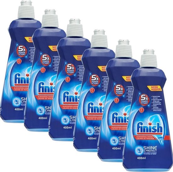 Finish Glansspoelmiddel Shine + Protect- 6 x 400 ml - voordeelverpakking