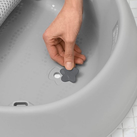 Baby Badkuip - Baby - Badkuip - Badzitje - Verzorging - Hygiene - Veiligheid - 3 Standen - antislip - Badkamer voor Baby's - Grijs van Luvion — afbeelding 5