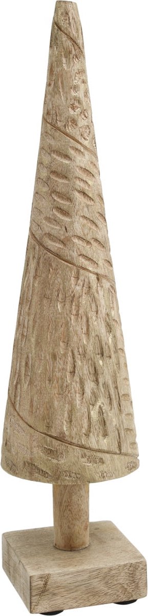 PTMD Sterrin Boom Ornament - 13 x 13 x 51 cm - Mangohout - Naturel