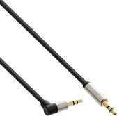 Premium 3,5mm Jack stereo audio slim kabel - haaks - 2 meter