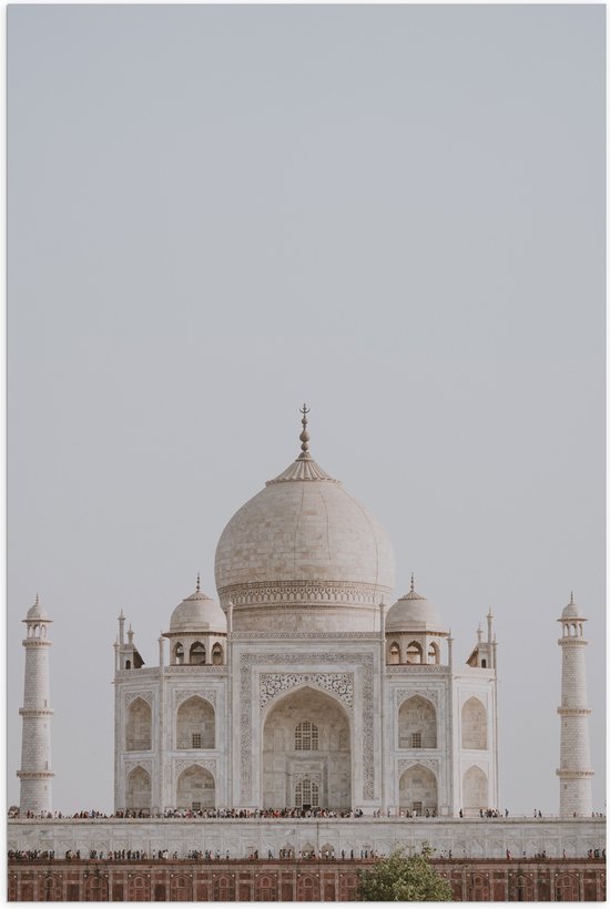 Poster Glanzend – Taj Mahal - India - 80x120 cm Foto op Posterpapier met Glanzende Afwerking