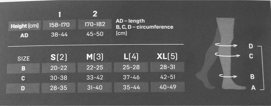 Beensleeve - Kuit Compressie - Calf Sleeves - GRIJS Medium (kuit 33-42cm) - H: 170-182cm