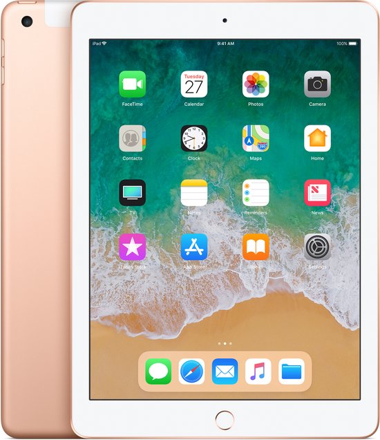 Apple iPad (2018) - 9.7 inch - WiFi + 4G - 32GB - Goud | bol