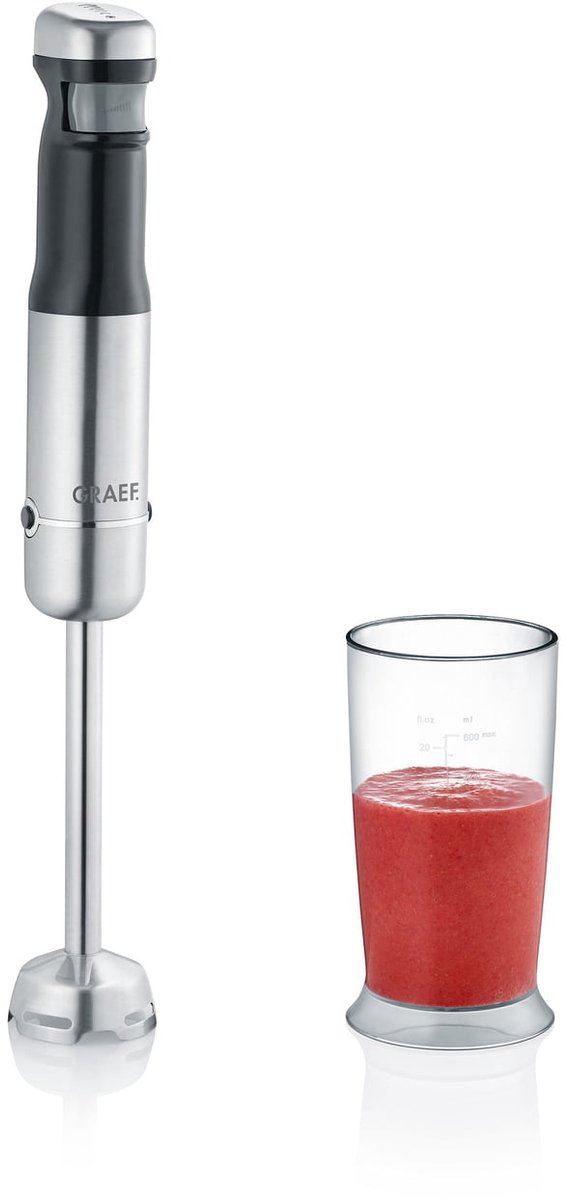 Graef HB82EU blender Staafmixer 200 W Zwart, Roestvrijstaal