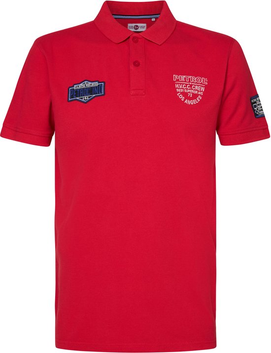 Petrol Industries - Polo Sporty artwork pour homme - Rouge - Taille S