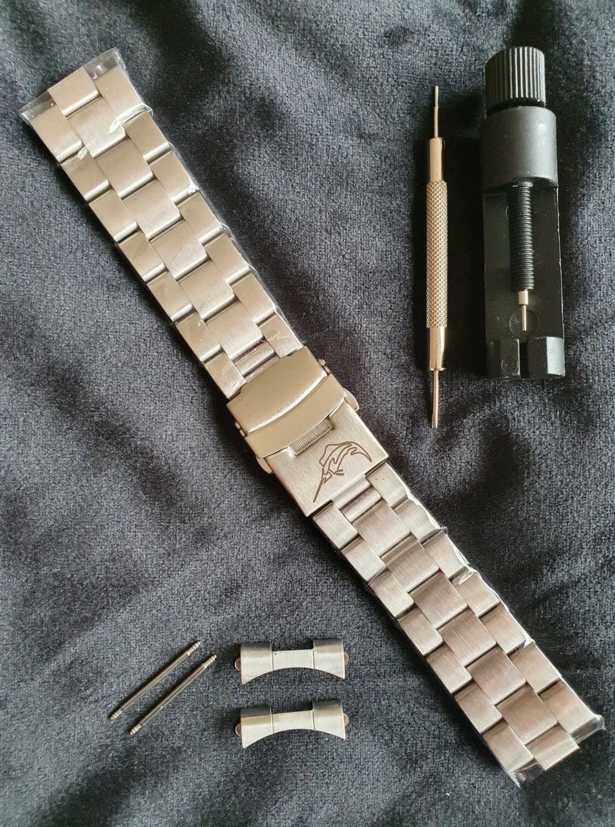 Bracelet de montre en acier inoxydable avec Marlin gravé pour Casio MDV 106  | bol