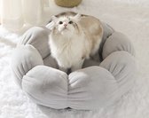 Kattenmand 55cm - Grijs - Winter - Warm - Slaapzak katten - Voor de echte levensgenieter - Kattendeken - Deken kats