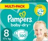 Pampers Baby Dry Luiers Maat 8 (17 kg+) 100 stuks - Multi-Pack