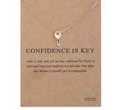 Akyol - goudkleurige ketting met een sleutel - halsketting - ketting – necklace - confidence - sleuteltje - cadeau voor je vriendin - sinterklaas cadeau - goud - ketting - ketting met sleuteltje - halsbandje - ketting voor dame