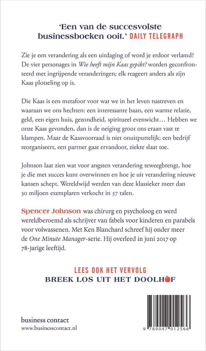 Wie heeft mijn kaas gepikt? - back cover