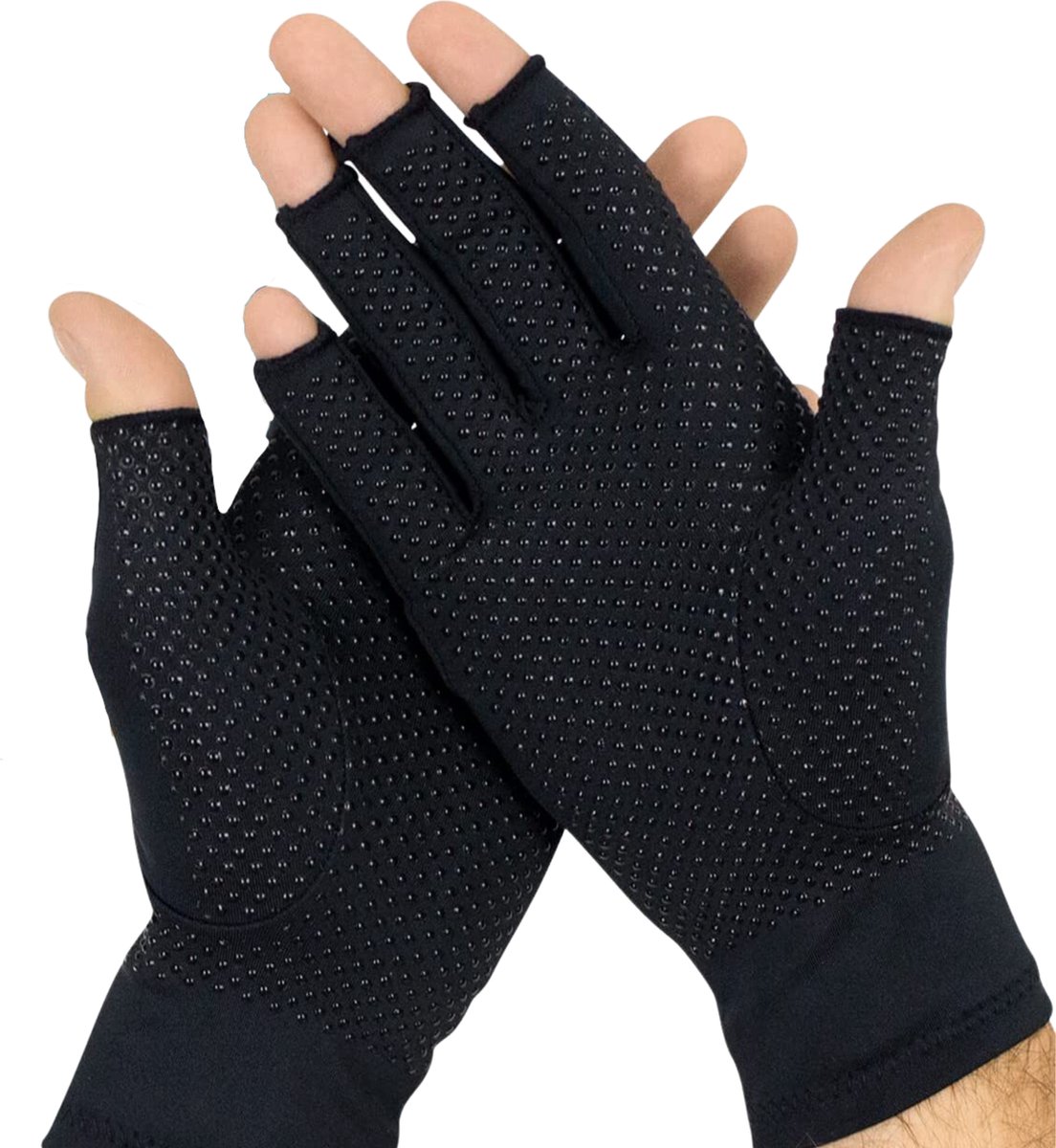Goedkoopste 2 Stuks Anti Slip Reuma Handschoenen - Therapeutische - Artritis Compressie Handschoenen - Maat L - Zwart