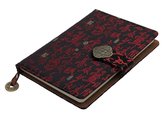 Cahier Chinois Yun Brocart - Journal - Journal - Zwart Rouge - Hardcover avec fermeture magnétique - 22 x 15 cm.