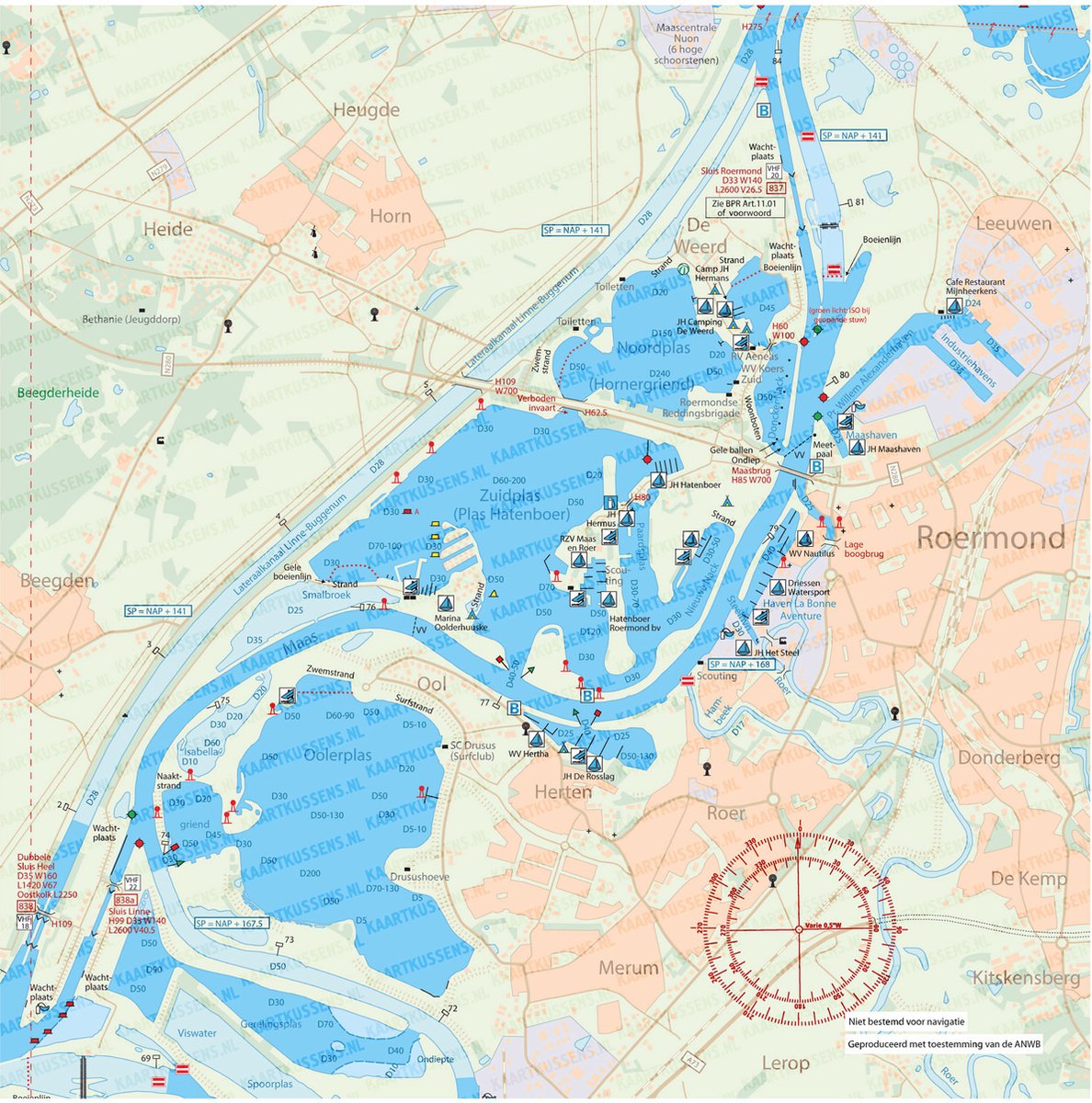 Kaartkussen Leiden incl vulling