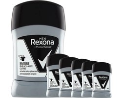 Rexona Men Motion Sense Invisible on Black & White Clothes Deodorant - Karaktervolle Deo Voor de Zelfverzekerde Man - 6 x 50 ml