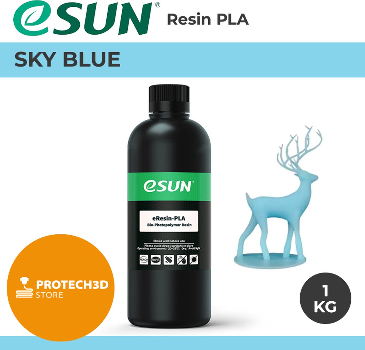 eSun - eResin Standard Resin, Sky Blue – 1kg