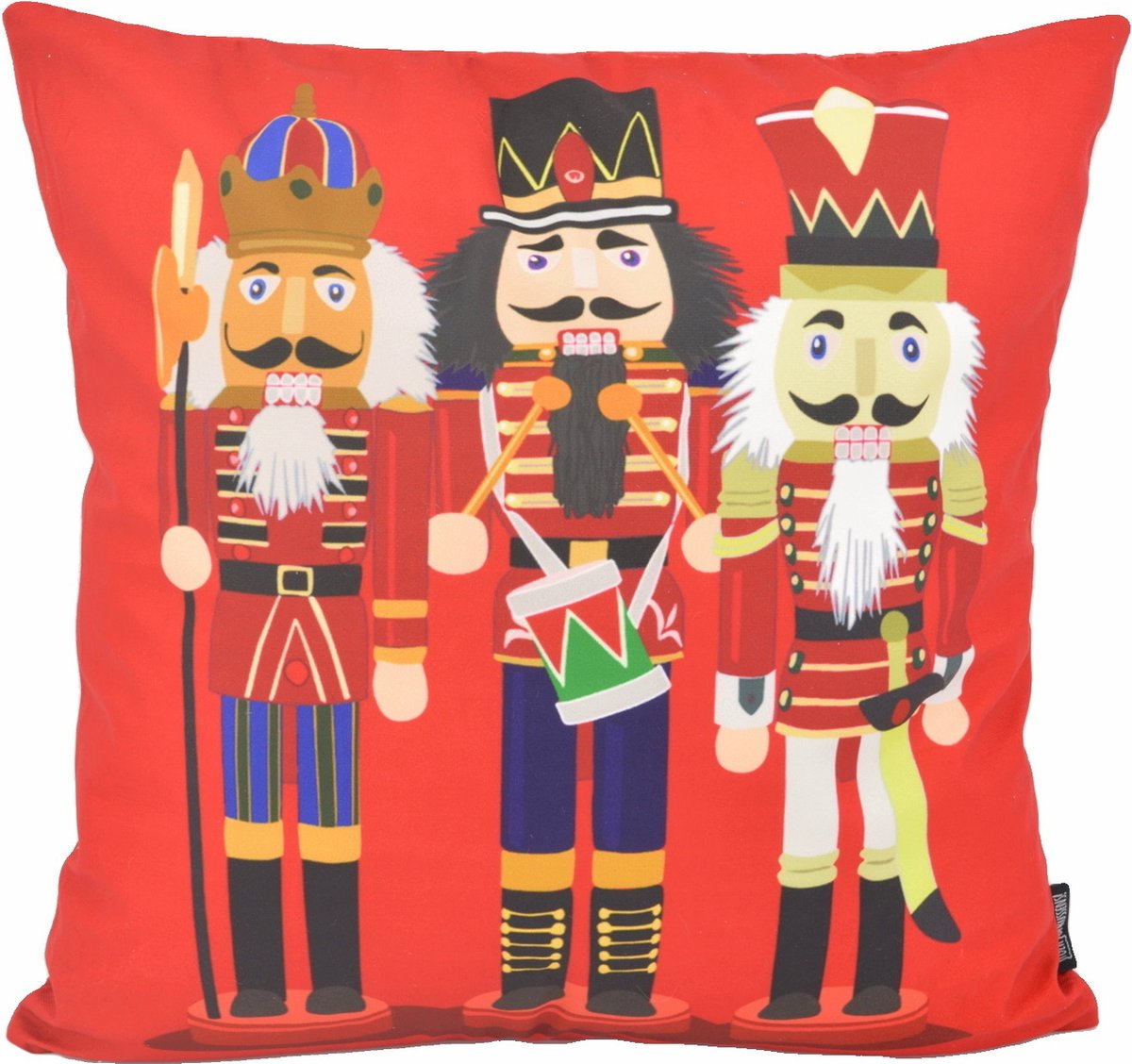 Gek op Kussens! Sierkussen Nutcracker | 45 x 45 cm | Katoen/Polyester Rood
