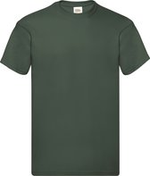 Donker Groen 2 Pack t-shirt Fruit of the Loom Original maat S