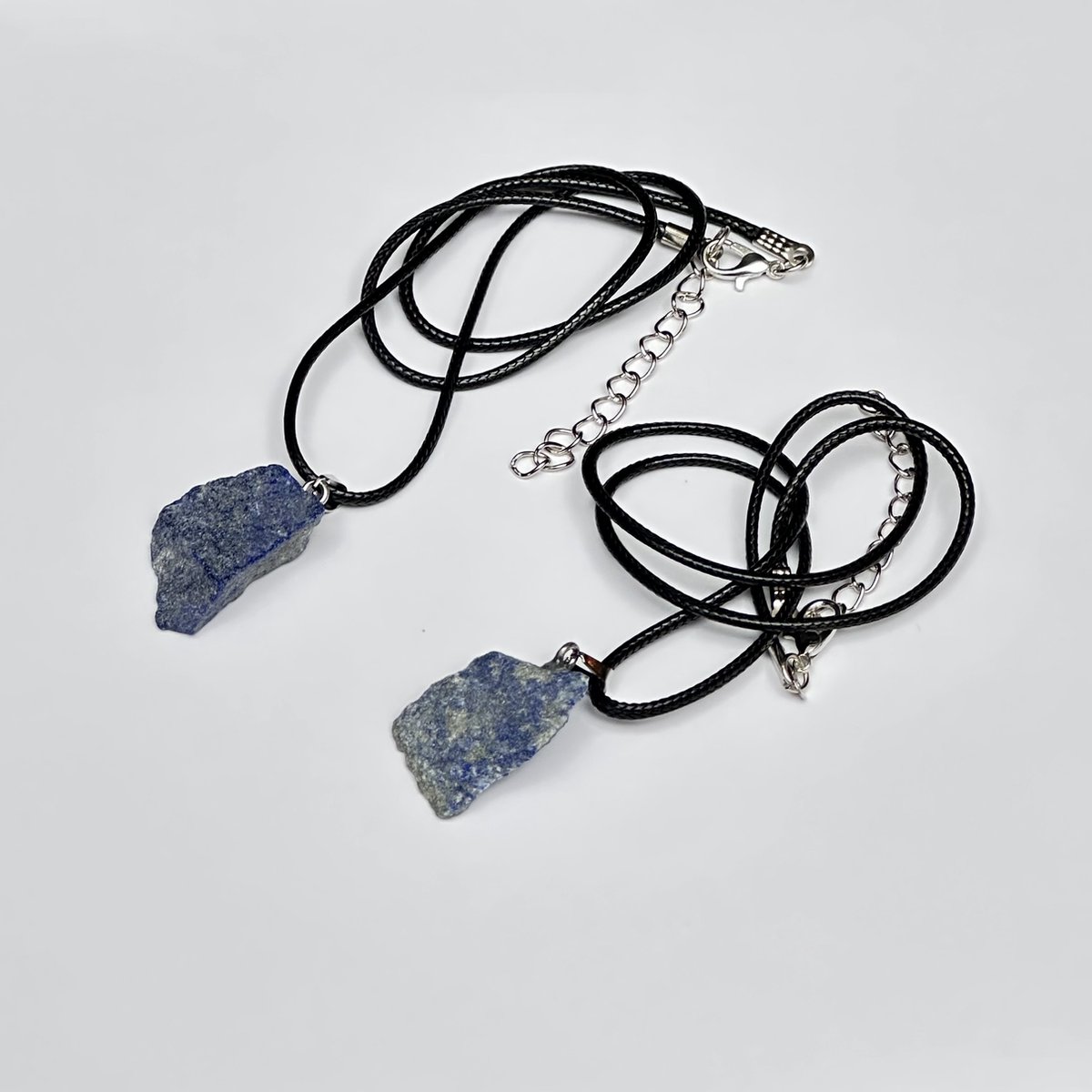 COAI, Dames halsketting van 925 sterling zilver met waterdruppel hanger van natuurstenen, Steen, Lapis lazuli