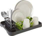 Egouttoir à vaisselle en plastique Meyerhoff pour sécher la vaisselle 43 x 31 x 10 cm Grijs/ vert