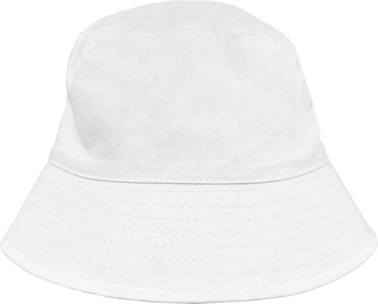 Yucka - Bucket hat - Vissershoedje - Heren - Dames - Festival accessoires - 58 cm - Katoen - wit