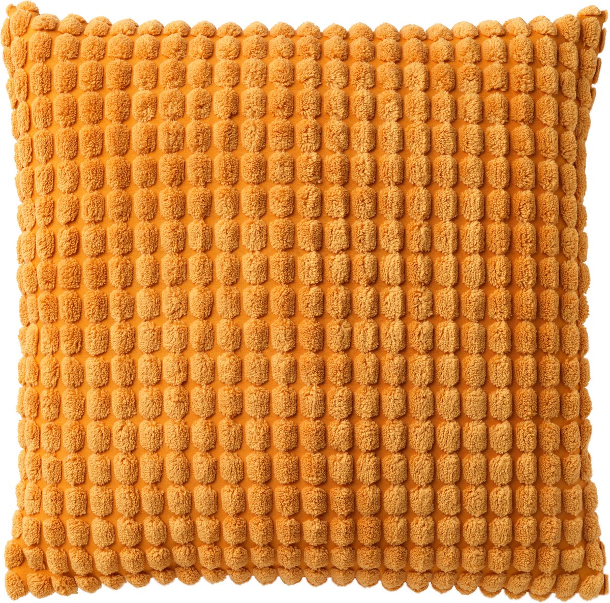 Dutch Decor ROME - kussenhoes 45x45 cm - effen kleur - 3D-structuur - Golden Glow - geel - met rits - zonder binnenkussen