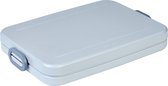 Mepal Lunchbox Take a Break flat – Convient pour 4 sandwichs – Bleu nordique – Se range parfaitement dans un sac pour ordinateur portable – Lunch box pour adultes