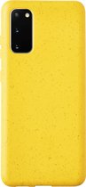 Telefoonglaasje Hoesje Geschikt voor Samsung Galaxy S20 - Biologisch afbreekbaar kunststof - Geel - Biologisch afbreekbaar - Beschermhoes - Case - Cover