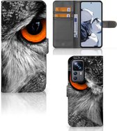 Telefoonhoesje Xiaomi 12T | 12T Pro Bookcase Uil