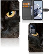 Telefoonhoesje Xiaomi 12T | 12T Pro Beschermhoesje Zwarte Kat