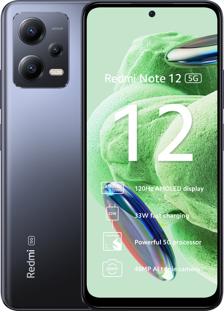 XIAOMI Redmi Note 12 5G - 128 GB Grijs