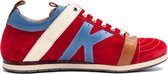 Kamo Gutsu Sneaker Rosso - Blu Reale mt 44 - Retro Sneakers - Handgemaakt in Italië - Uniek in Nederland!
