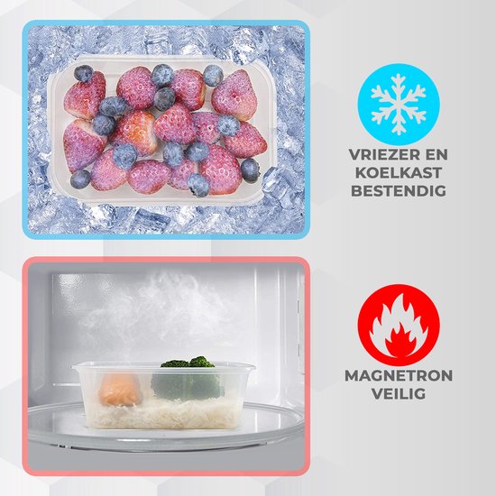 Hi Nature Vershoudbakjes set Glas - Meal Prep Bakjes - Luchtdicht