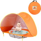 RAMBUX® - Strandtent - Zwembad - Oranje - Pop Up Tent - UV en Wind Werend - Zwembad Baby - Windscherm Speeltent