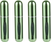 Mini Parfum Flesjes - 4-pack - Navulbaar - Reisflesjes - Parfumverstuiver - Groen