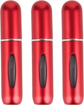 Mini flacons de Parfum - pack de 3 - rechargeables - Bouteilles de voyage - atomiseur de parfum - rouge