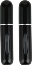 Mini Parfum Flesjes - 2-pack - Navulbaar - Reisflesjes - Parfumverstuiver - Zwart