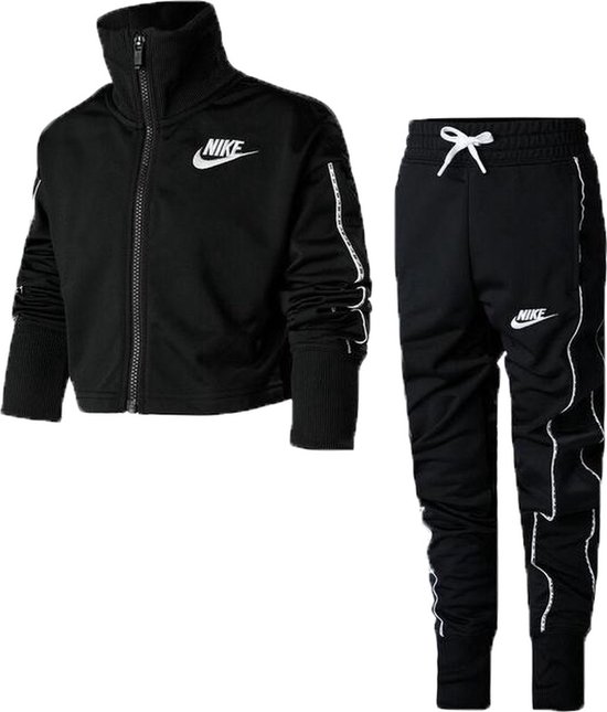 Nike Sportswear Trainingspak Meisjes - Maat 122-128 - Complete Set - Zwart