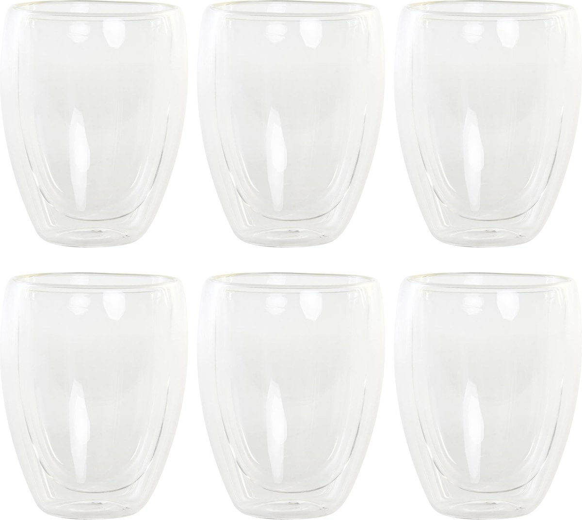VDN Dubbelwandige theeglazen koffieglazen met oor - Cappuccino glazen