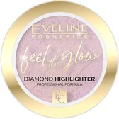 Eveline Cosmetics Feel The Glow Diamond Highlighter No 03 Rose Gold