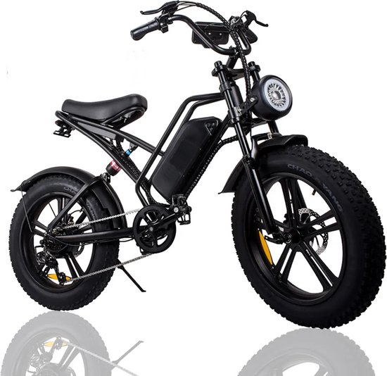 V10 Fatbike - Elektrische Fiets 120 km Bereik - Mountainbike 45 km/u - 750W Elektrisch E Bike/7 Versnellingen/Dikke Banden | 2023 Limited Edition