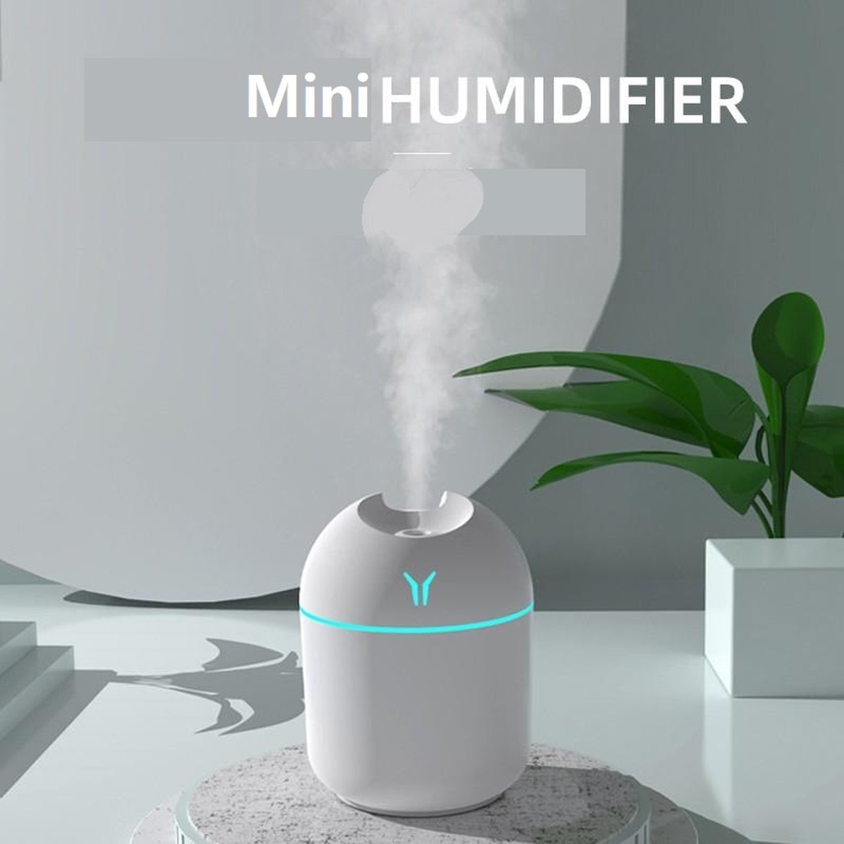 Ultrasone Aroma Luchtbevochtiger en Verstuiver met LED Lamp - 260ml - Draagbaar - USB - Voor Thuis en Auto - Met Essentiële Olie Diffuser en Luchtreiniger - Romantisch Licht - Anion Mist Maker. — cadeau in Wonen & Interieur - foto 3