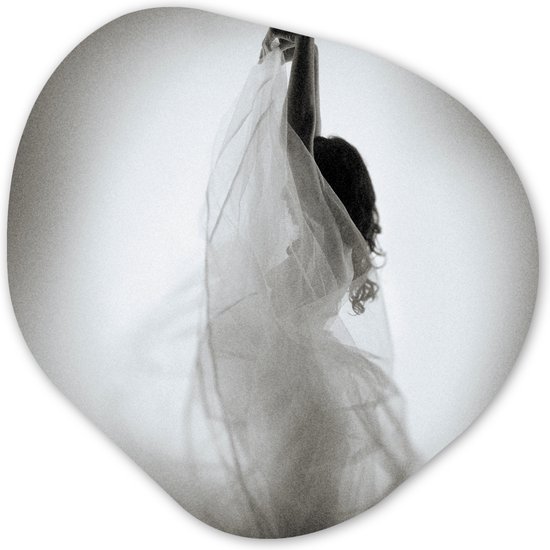 Vrouwen - Jurk - Dansen - Zwart wit - Organische spiegel vorm op kunststof